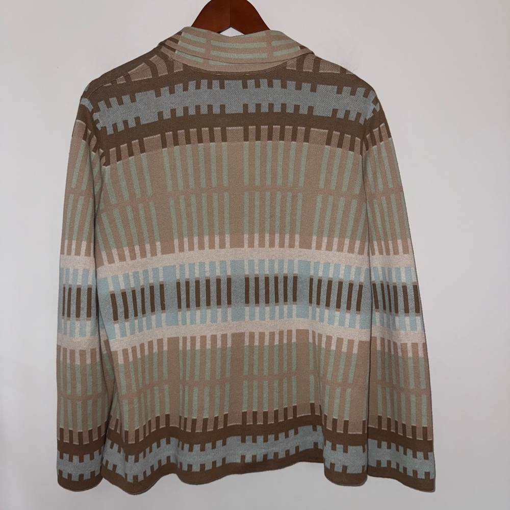 Pendleton Linen-Cotton Patterned Cardigan Blazer … - image 7